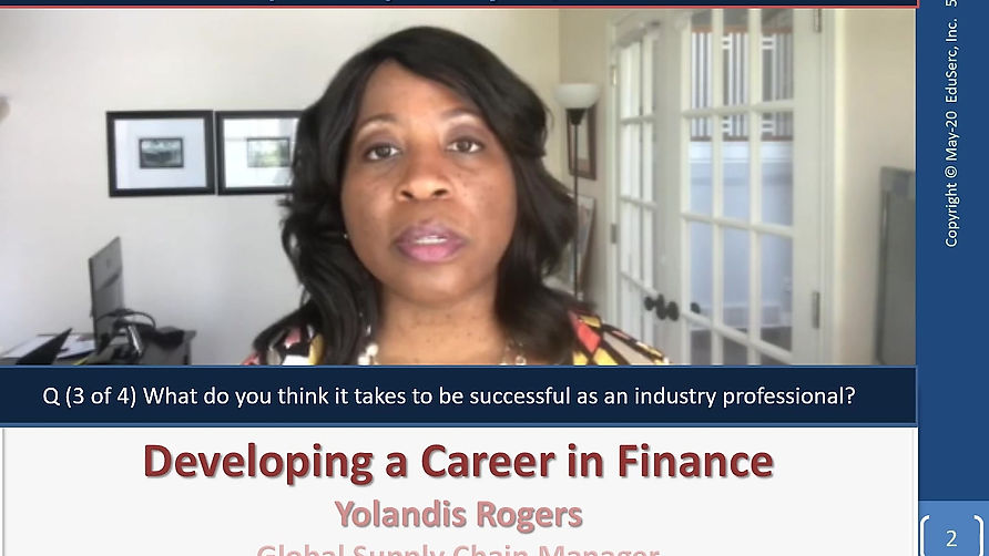 Yolandis Rogers - Career and Professional Advice (Finance)